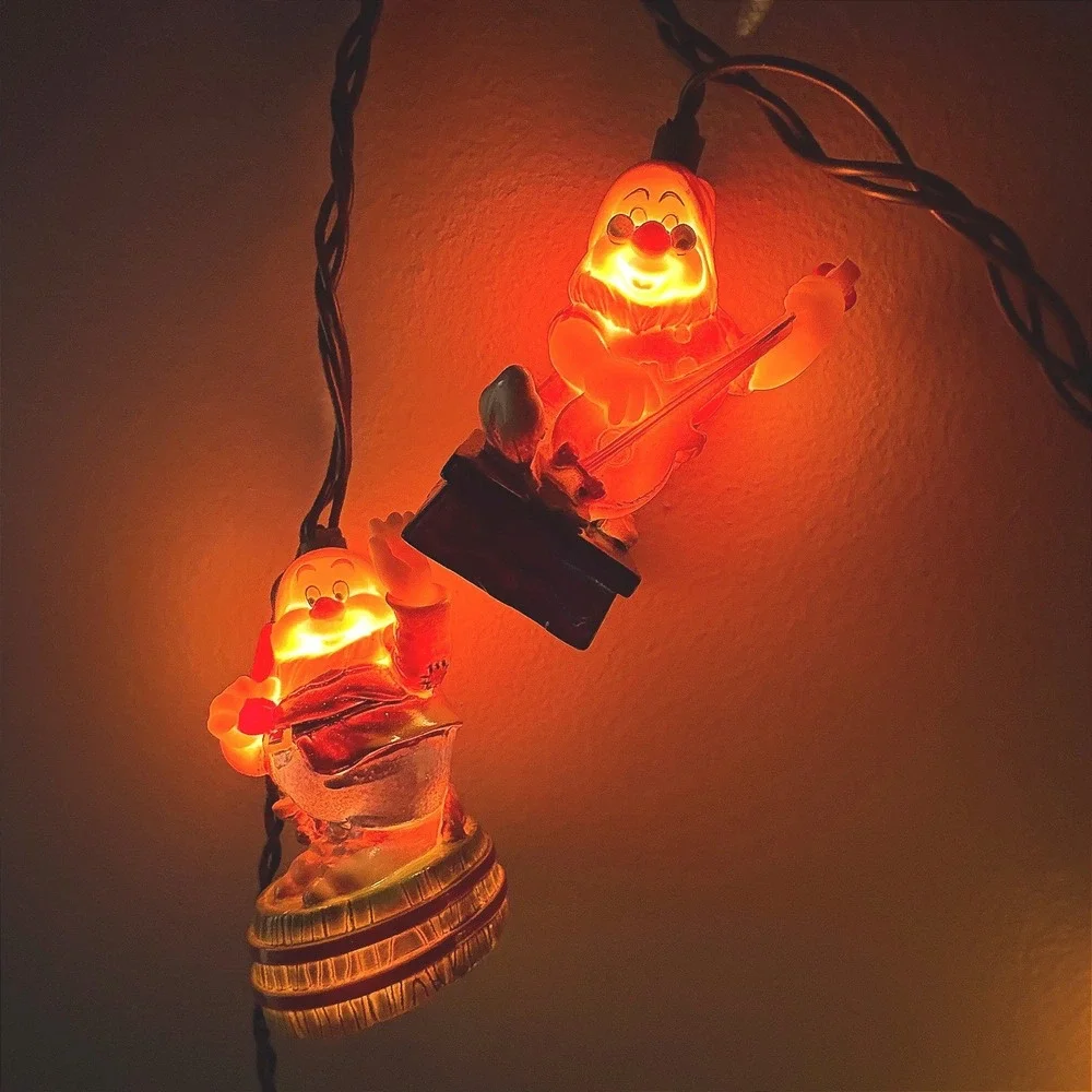 Disney Snow White Winnie the Pooh Santa Reindeer Christmas String‎ Light Lot 3pc